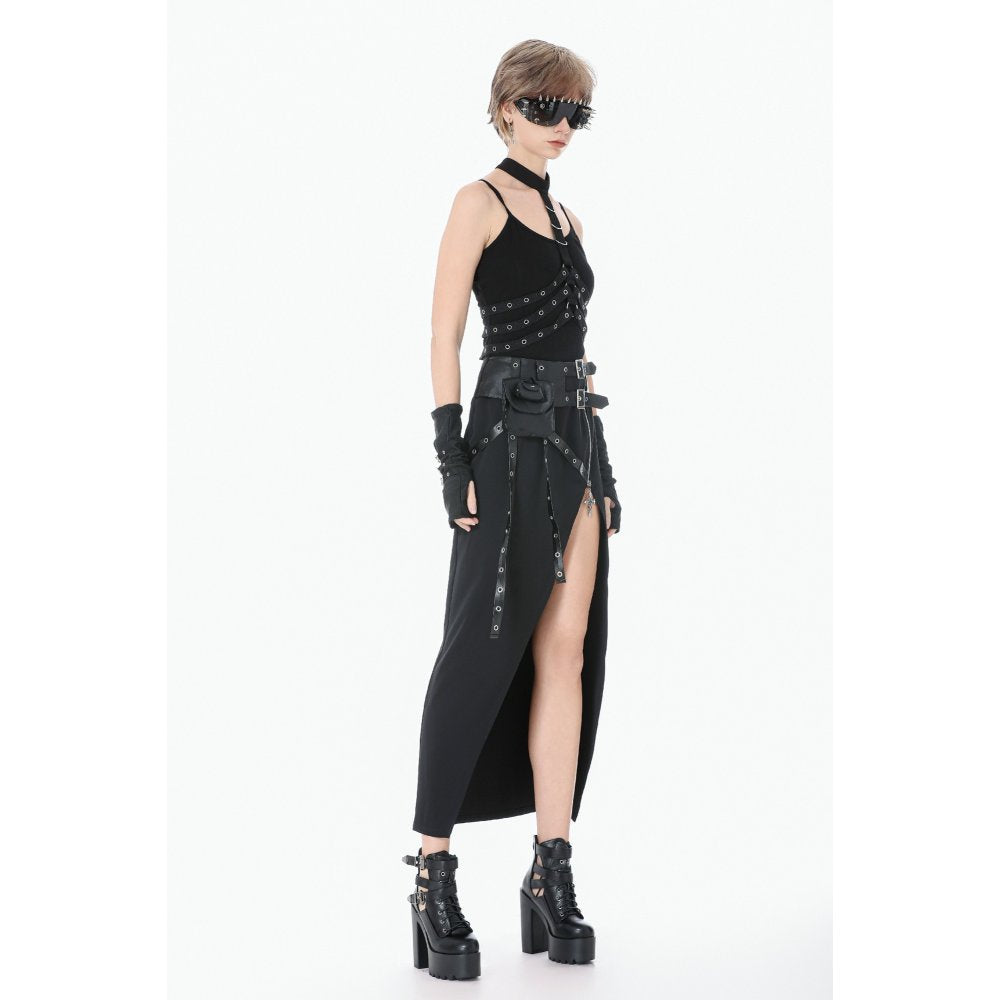 Dark In Love Punk Rib Cage Grommet Waist Cincher