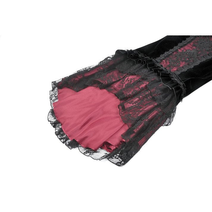 Dark in Love Gothic Elegant Velvet Mermaid Skirt