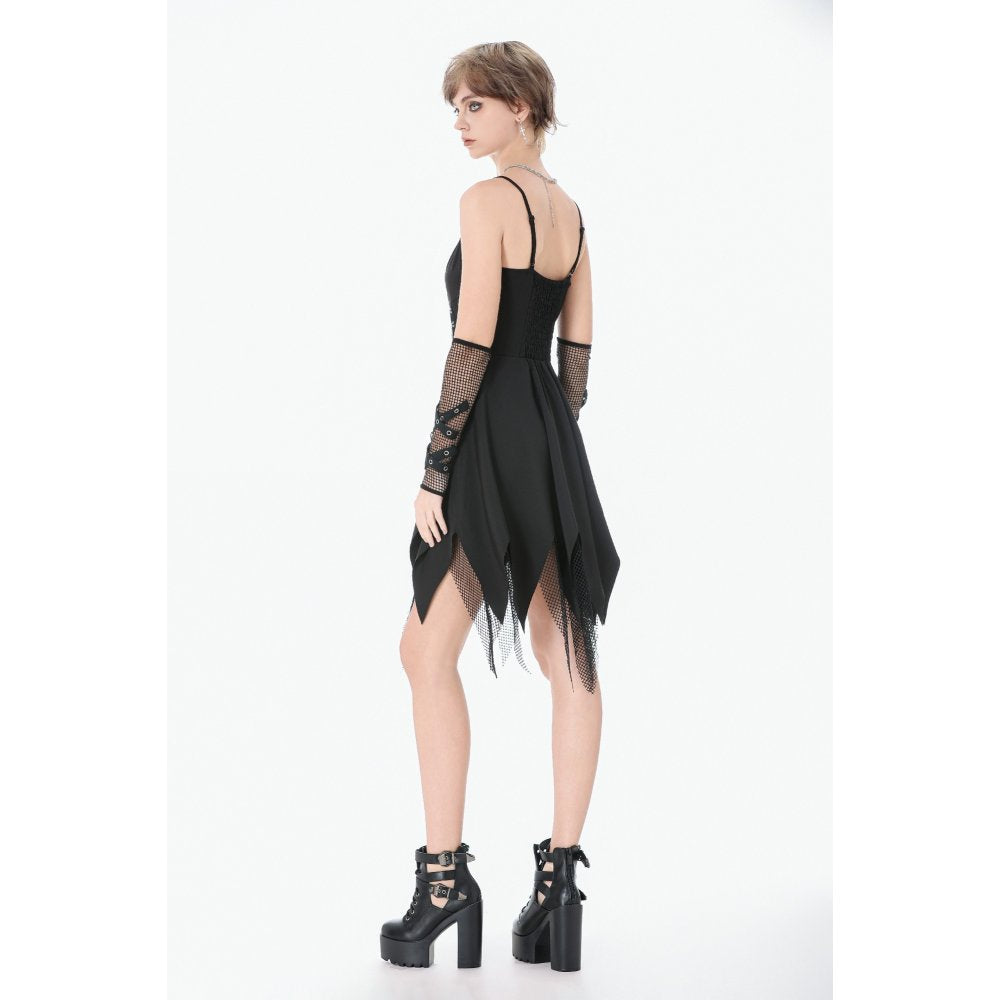 Dark in Love Punk Sleeveless Dress with Chains