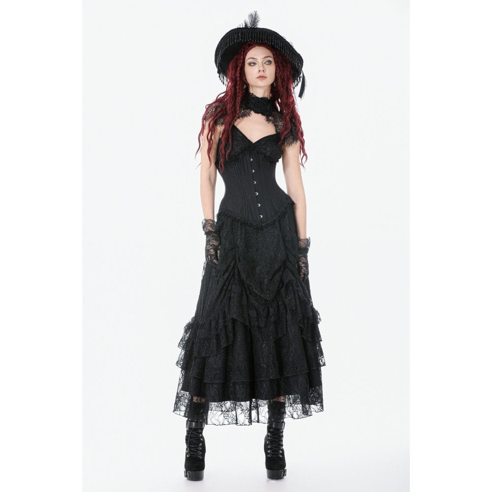 Dark in Love Talia Gothic Longline Metal Boned Corset