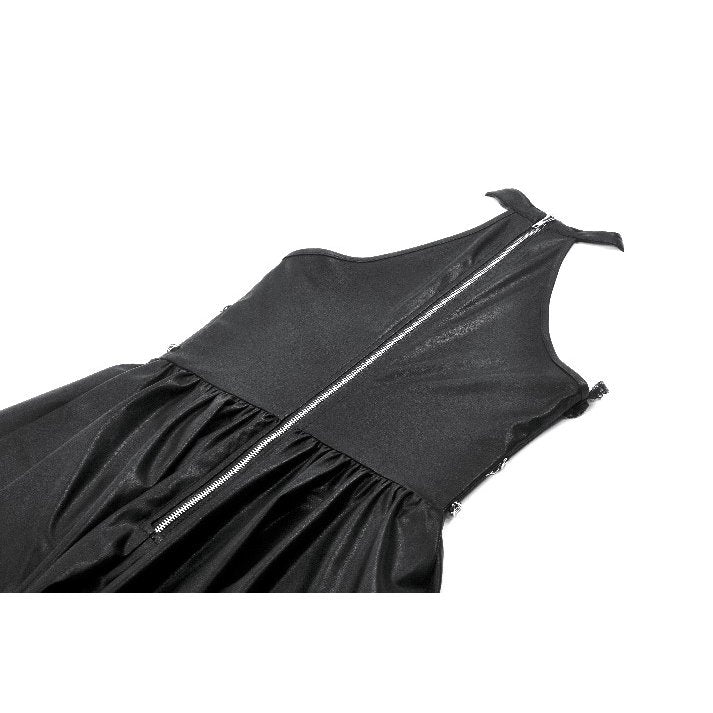 Dark in Love Harness Chain Faux Leather Mini Dress