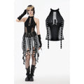 Dark in Love Gothic Mesh Panel Buckle Top