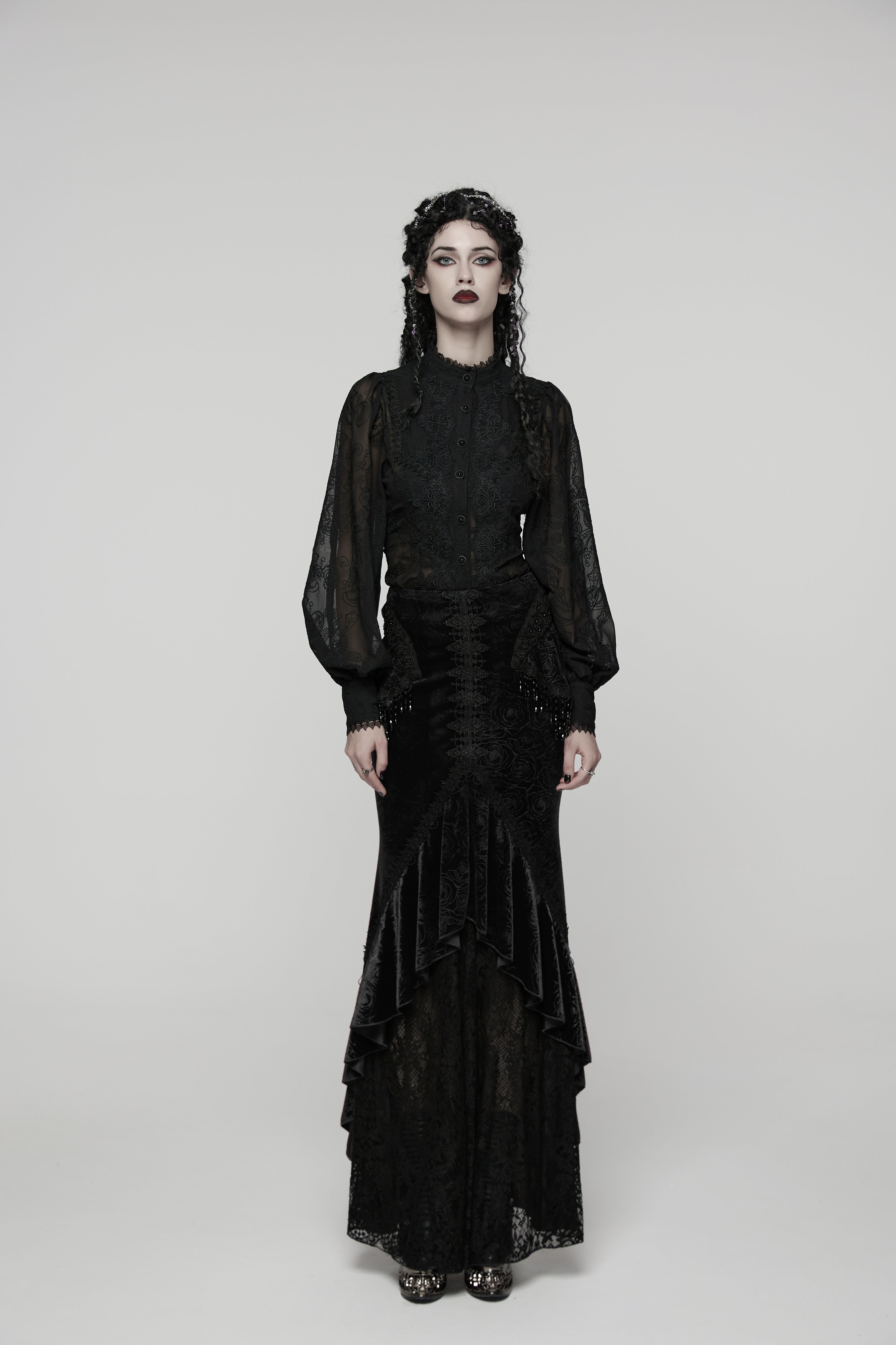 Punk Rave Goth Gorgeous Fishtail Skirt