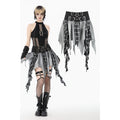 Dark in Love Morrigan Punk Patchwork Skirt
