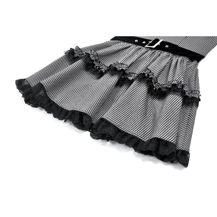 Dark in Love Striped Gothic Mini Dress