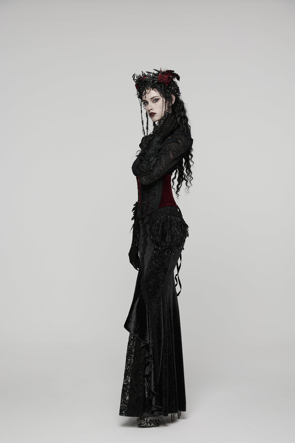 Punk Rave Goth Gorgeous Fishtail Skirt