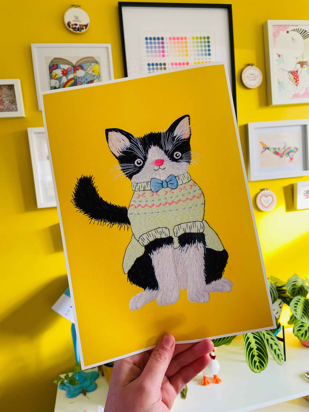 CLEARANCE Noodle the Jumper Cat Original Art