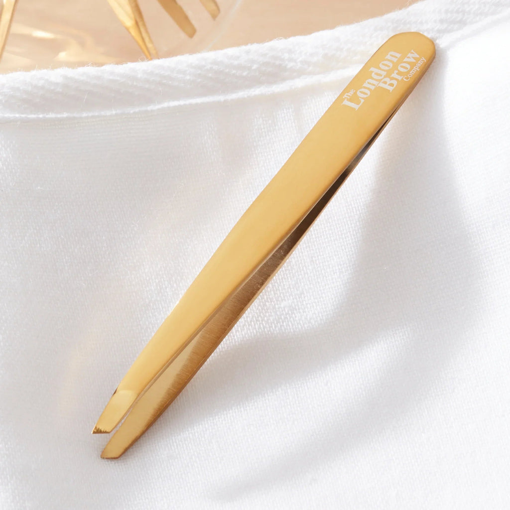 Gold Angled Brow Tweezers
