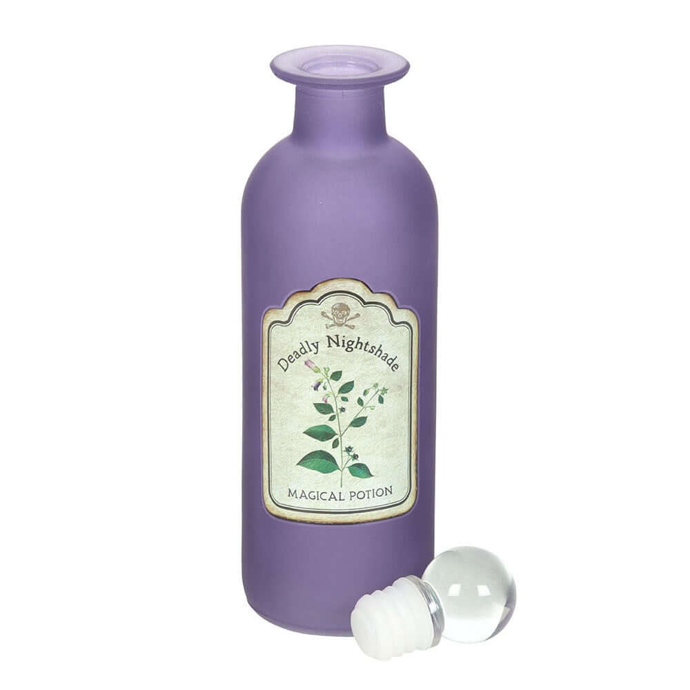 Gothic Gifts Deadly Nightshade Decorative Glass Potion Bottle