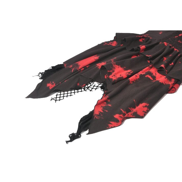 Dark in Love Red-Black Tie Dye Punk Dress