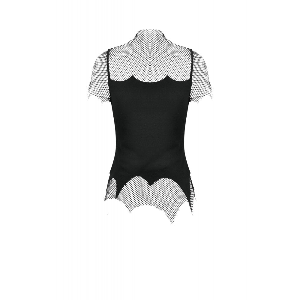 Dark in Love Dark Punk Mesh Chain Top