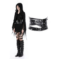 Dark in Love Elvira Faux Leather Layered Goth Waist Belt