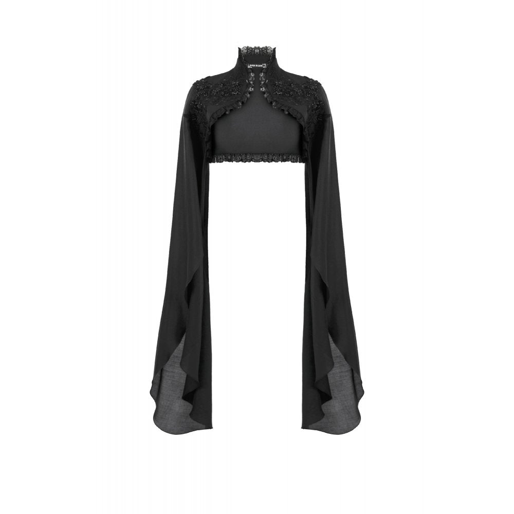 Dark in Love Erzsébet Dramatic Lace Gothic Cape Shrug