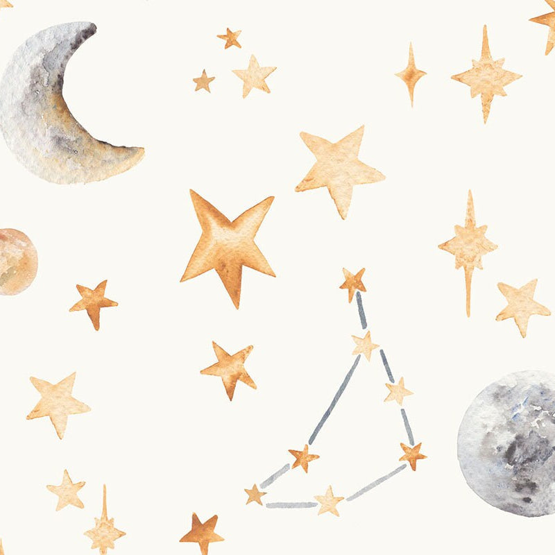 Watercolour Stars & Constellation Wallpaper | Celestial Night Sky