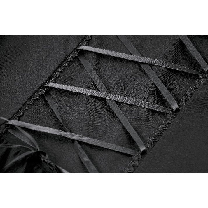 Dark in Love Black Gothic Sweet Bow Lace Lolita Dress