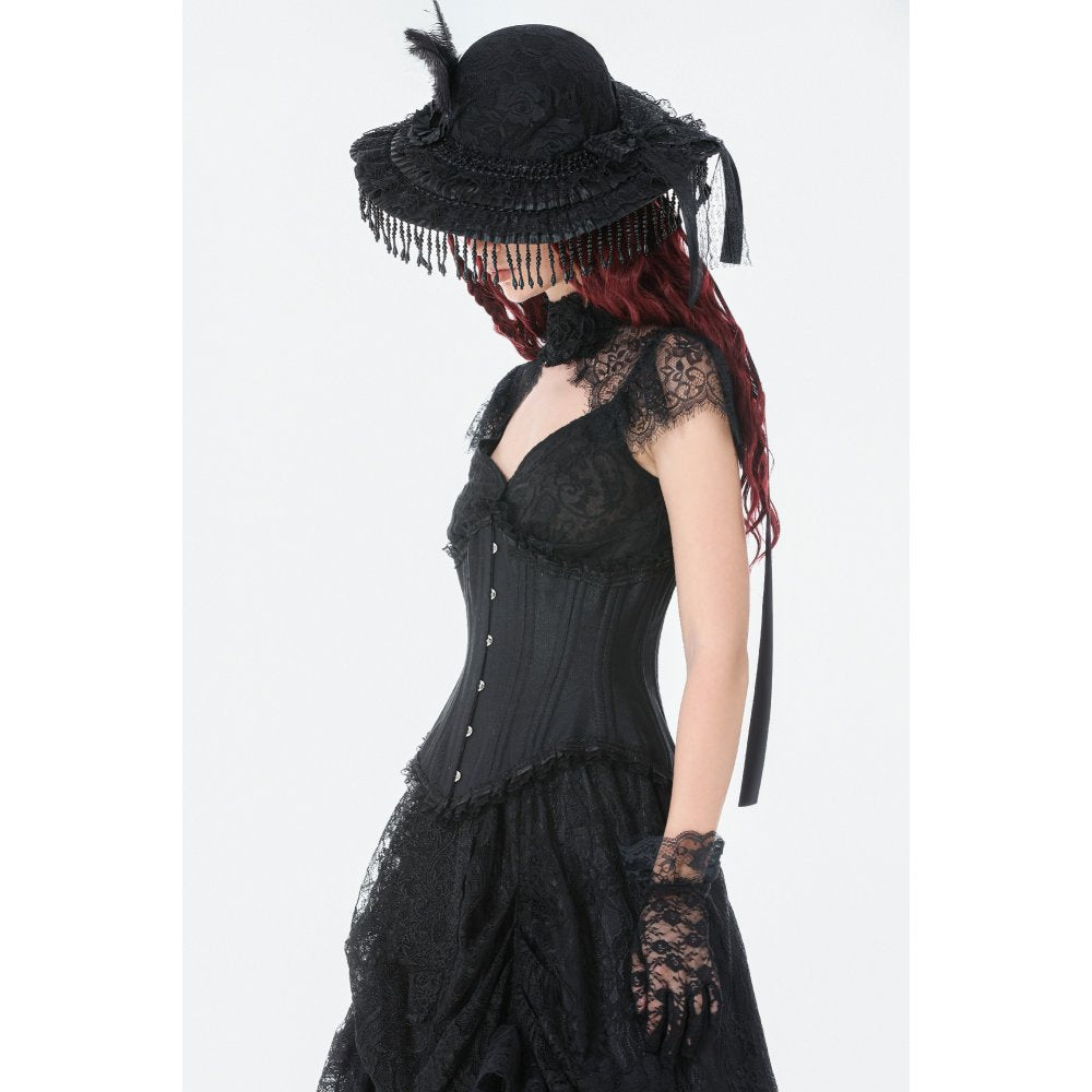 Dark in Love Talia Gothic Longline Metal Boned Corset