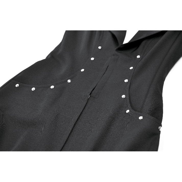 Dark in Love Collete Punk Sleeveless Long Fitted Coat