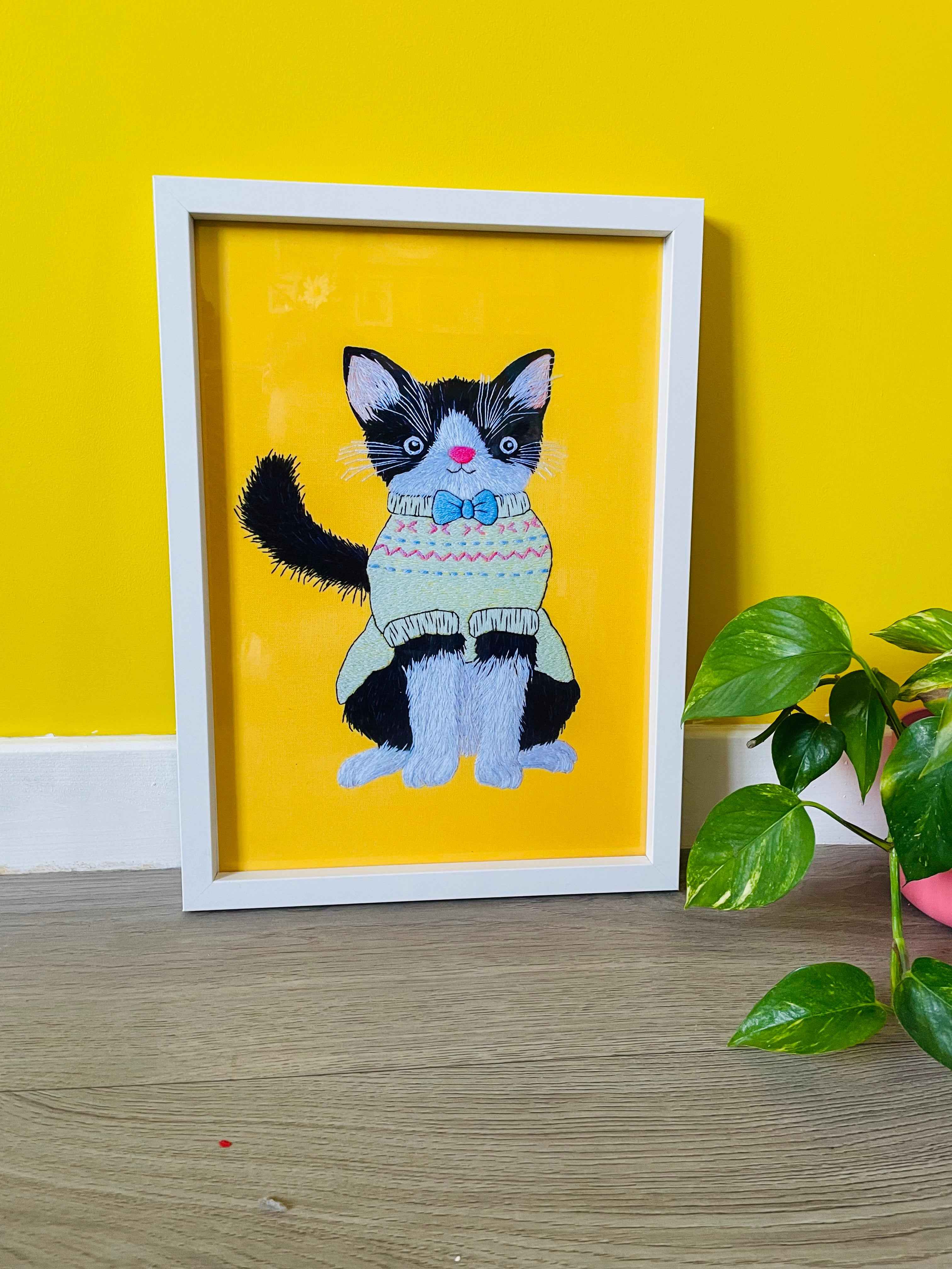 CLEARANCE Noodle the Jumper Cat Original Art