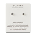 April (Diamond) Birthstone Earrings Created with Zircondia® Crystals