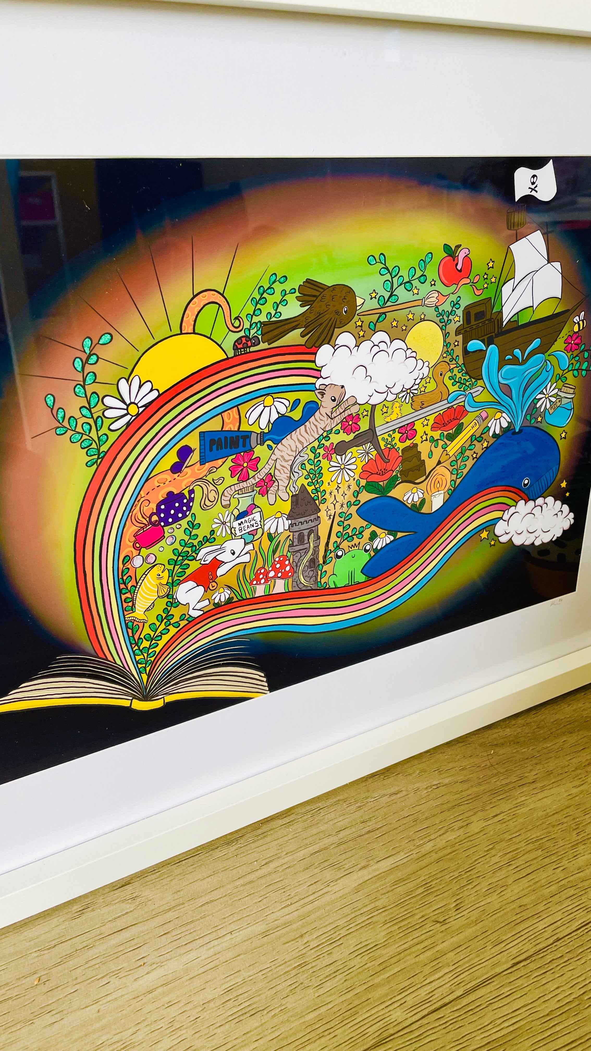 A World In A Book Original Art Print