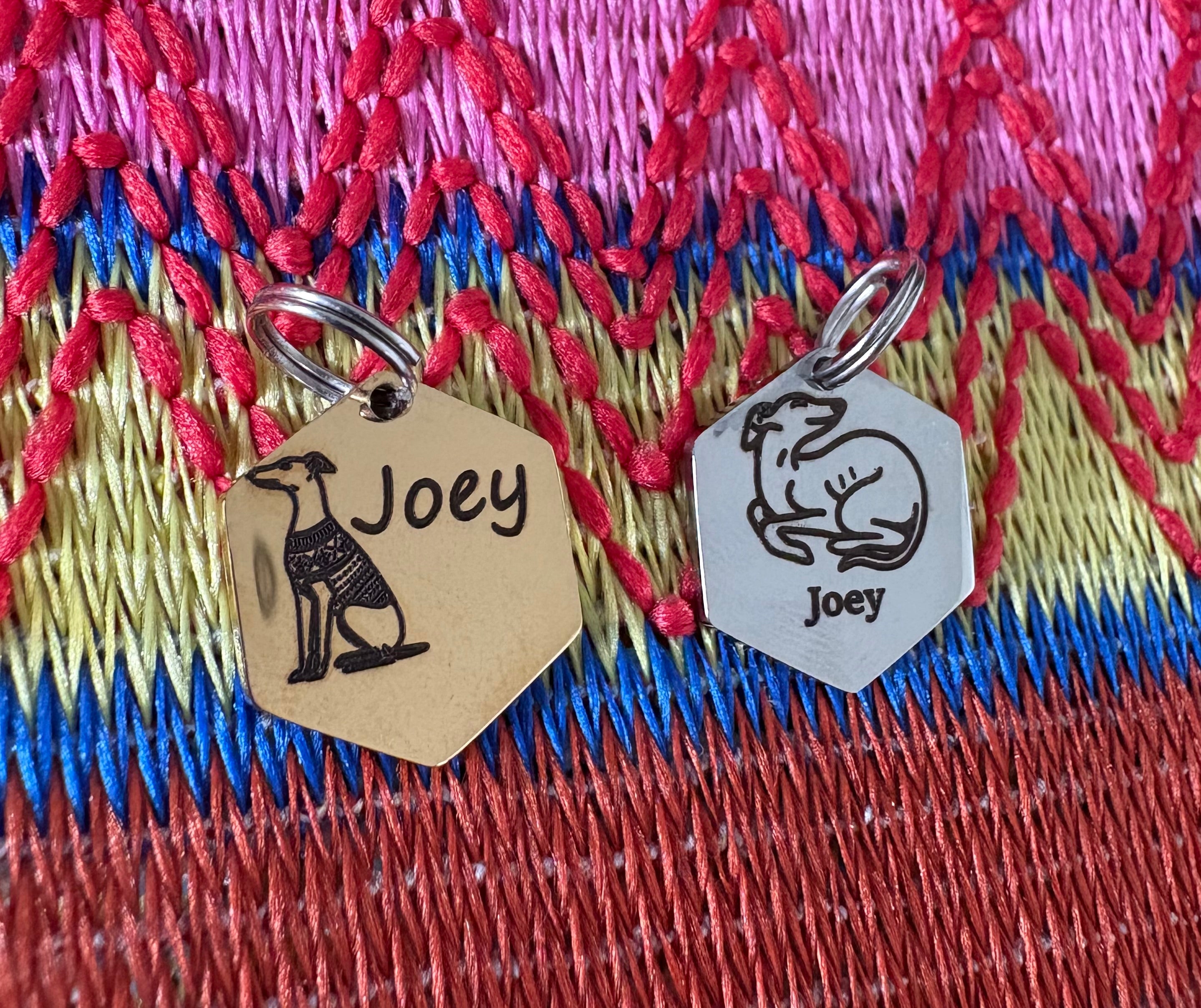 Engraved Dog Tags - Hexagonal