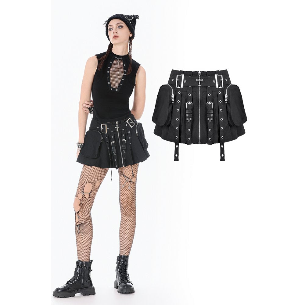Dark in Love Metal Punk Skirt
