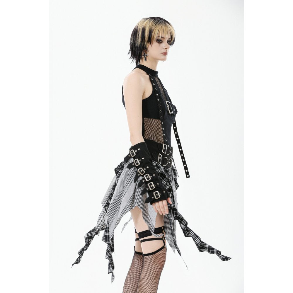 Dark in Love Morrigan Punk Patchwork Skirt