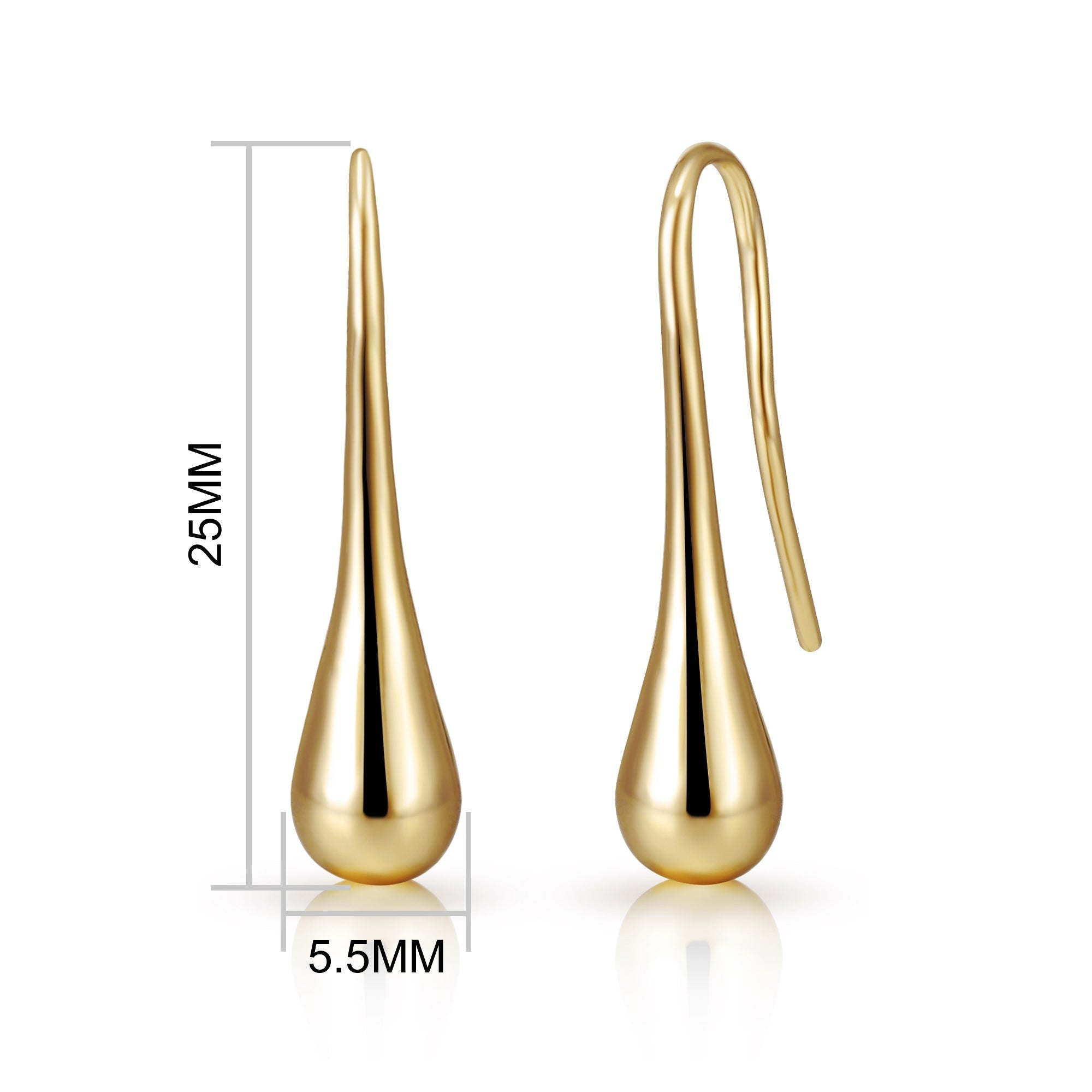 5 Pairs of 18k Gold Plated Earrings
