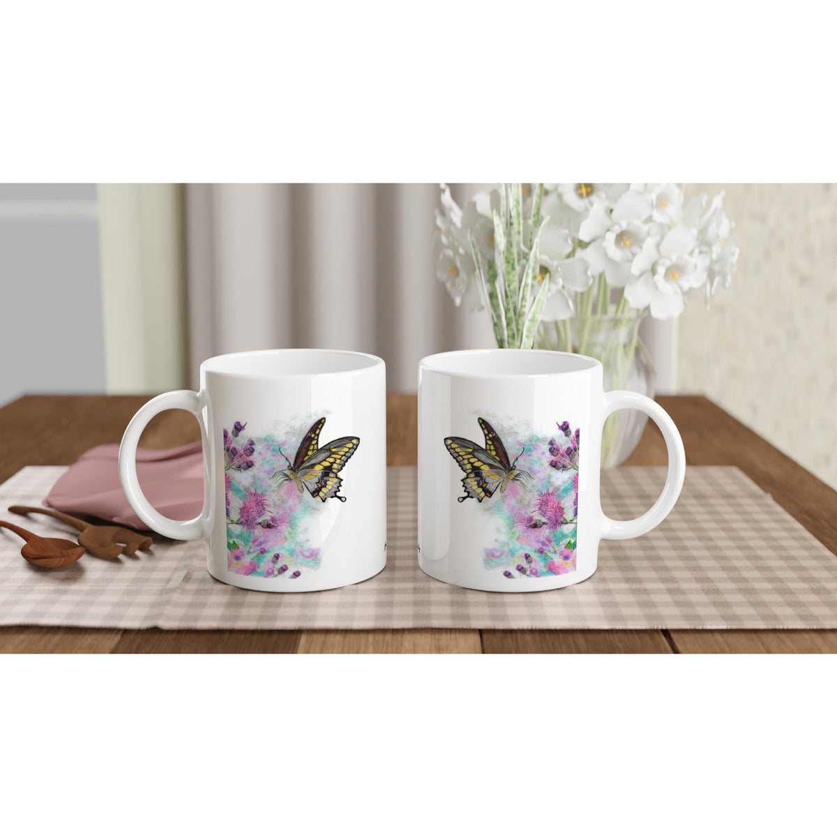 Yellow Butterfly Mug – Wildlife Art