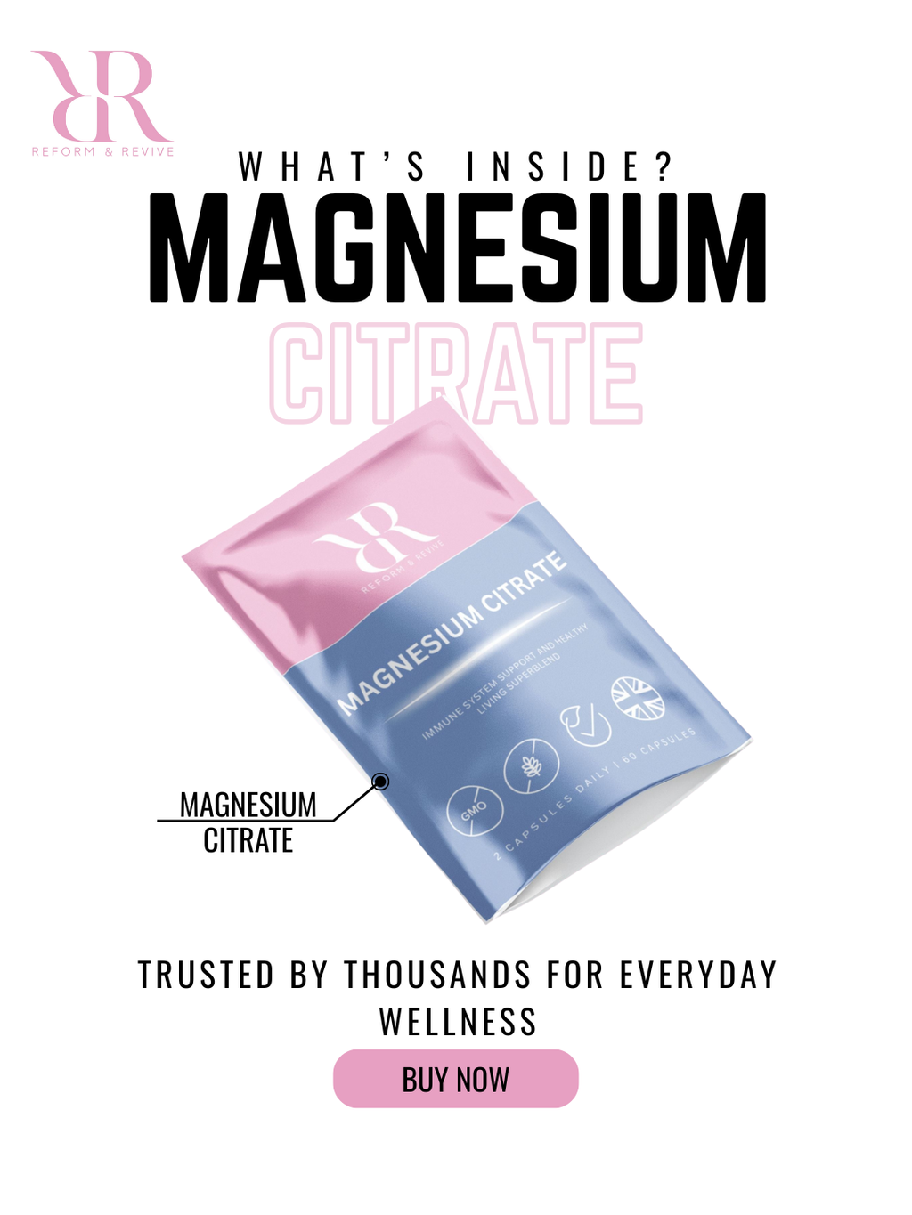 Magnesium Citrate+ Muscle & Calm Wellness Support