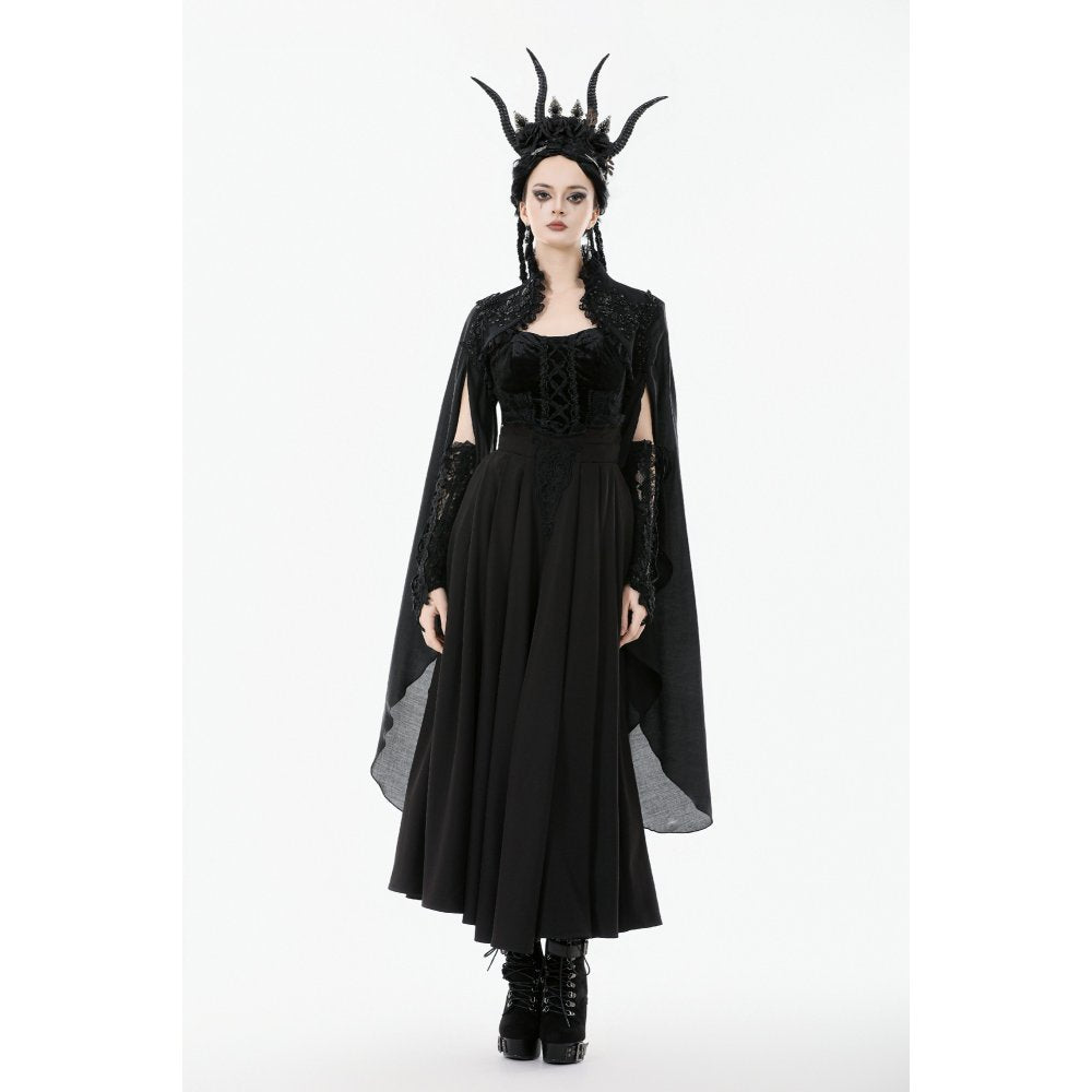 Dark in Love Erzsébet Dramatic Lace Gothic Cape Shrug