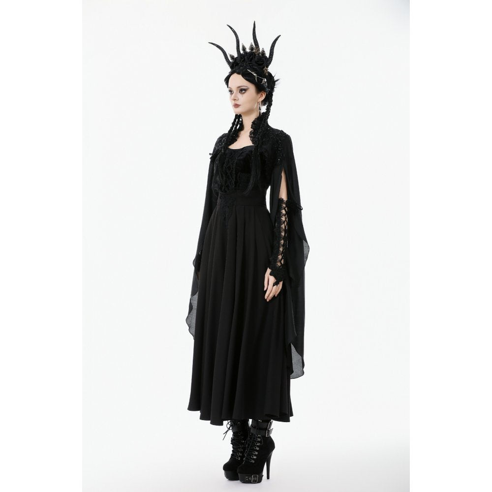Dark in Love Erzsébet Dramatic Lace Gothic Cape Shrug
