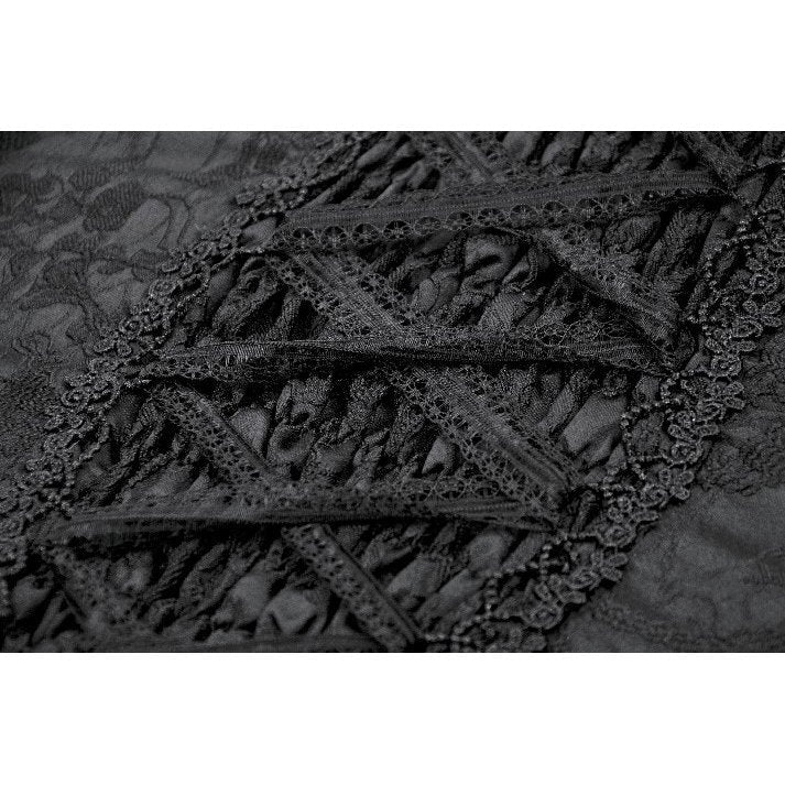 Dark in Love Selene Ruffled Floral Jacquard Corset Top - Size UK 16 Left Only!