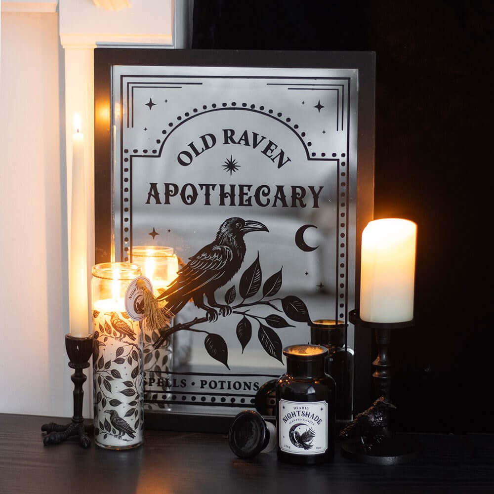 Gothic Gifts Mystic Raven Deadly Nightshade Tube Candle