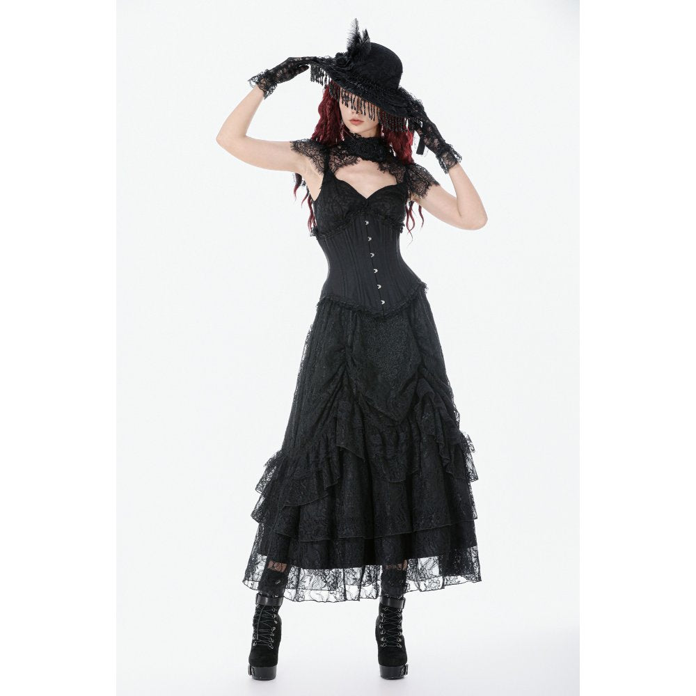 Dark in Love Talia Gothic Longline Metal Boned Corset