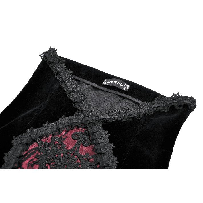 Dark in Love Gothic Elegant Velvet Mermaid Skirt