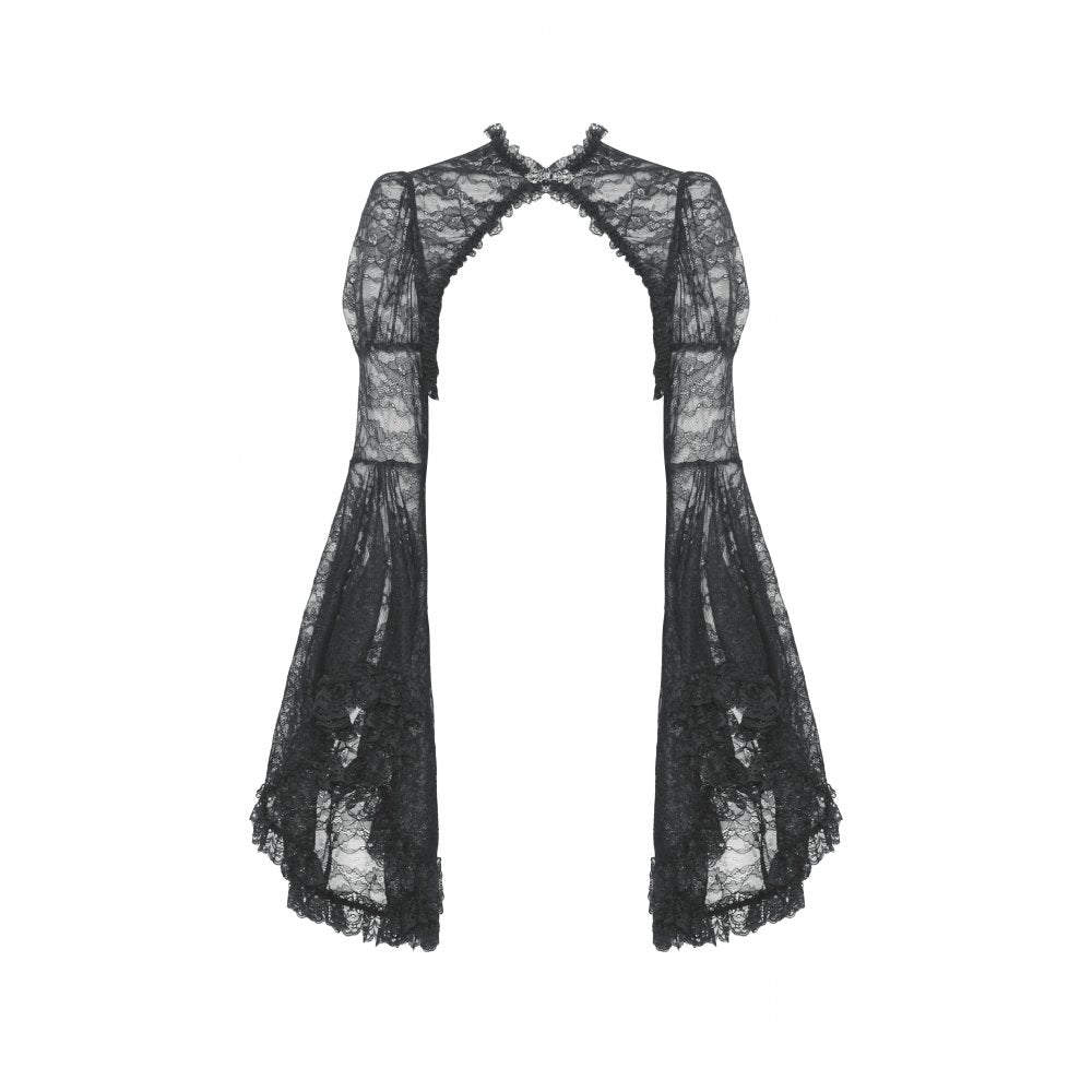 Dark in Love Belladonna Lace Bell Sleeve Goth Shrug