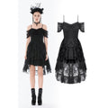 Dark in Love Romantic Gothic Lace Layered High-Low Dress