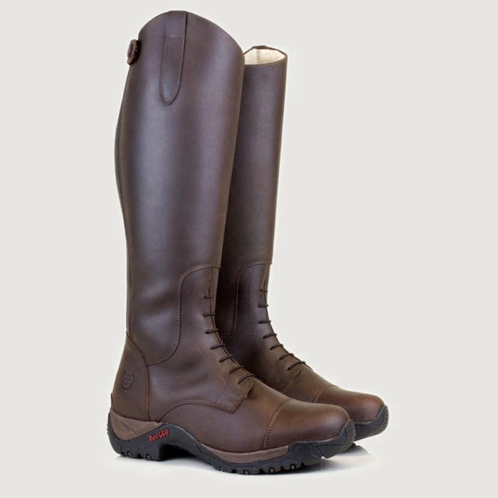 Nebraska Wool-lined Long Riding Boots - Brown