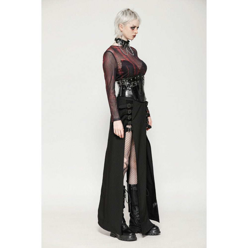 Dark in Lia Punk Love Patent Leather Waist Corset with Metal Accents - Size UK 18 Left Only!