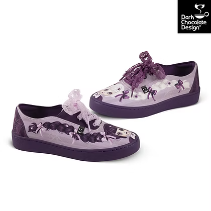 Chocolaticas® Nocturna Sisters - Gothic Dollface Lace-Up Sneakers