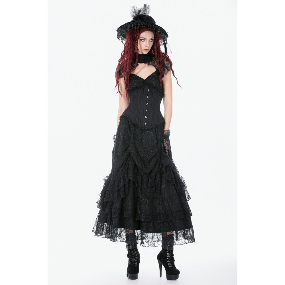 Dark in Love Talia Gothic Longline Metal Boned Corset
