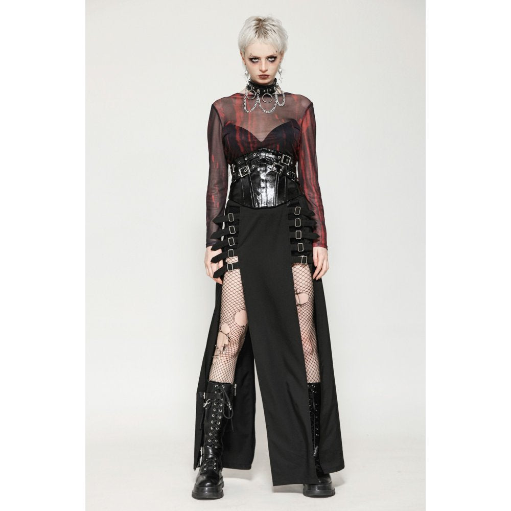 Dark in Lia Punk Love Patent Leather Waist Corset with Metal Accents - Size UK 18 Left Only!