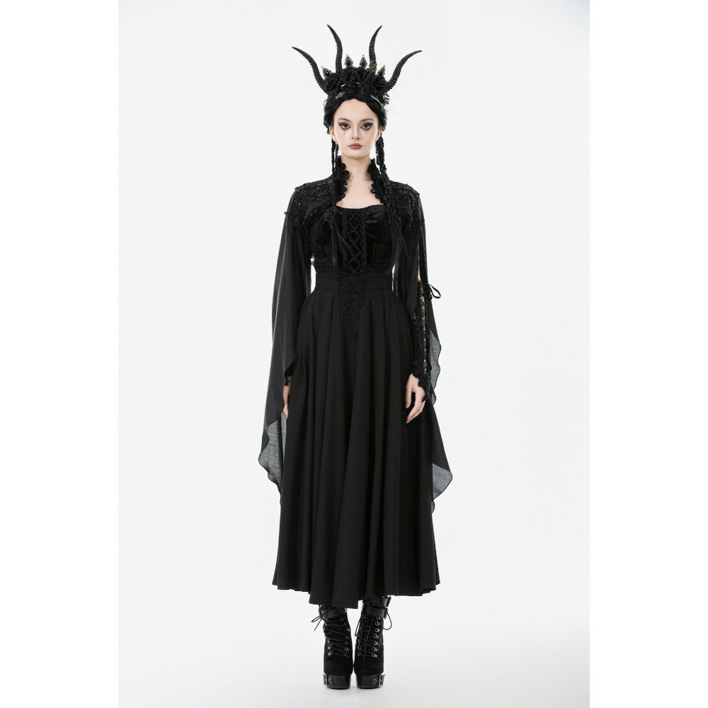 Dark in Love Erzsébet Dramatic Lace Gothic Cape Shrug