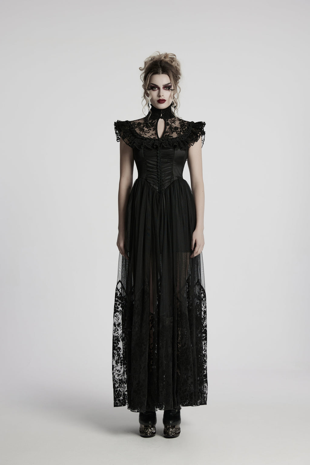 Punk Rave Seraphina Goth Flying Sleeve Dress