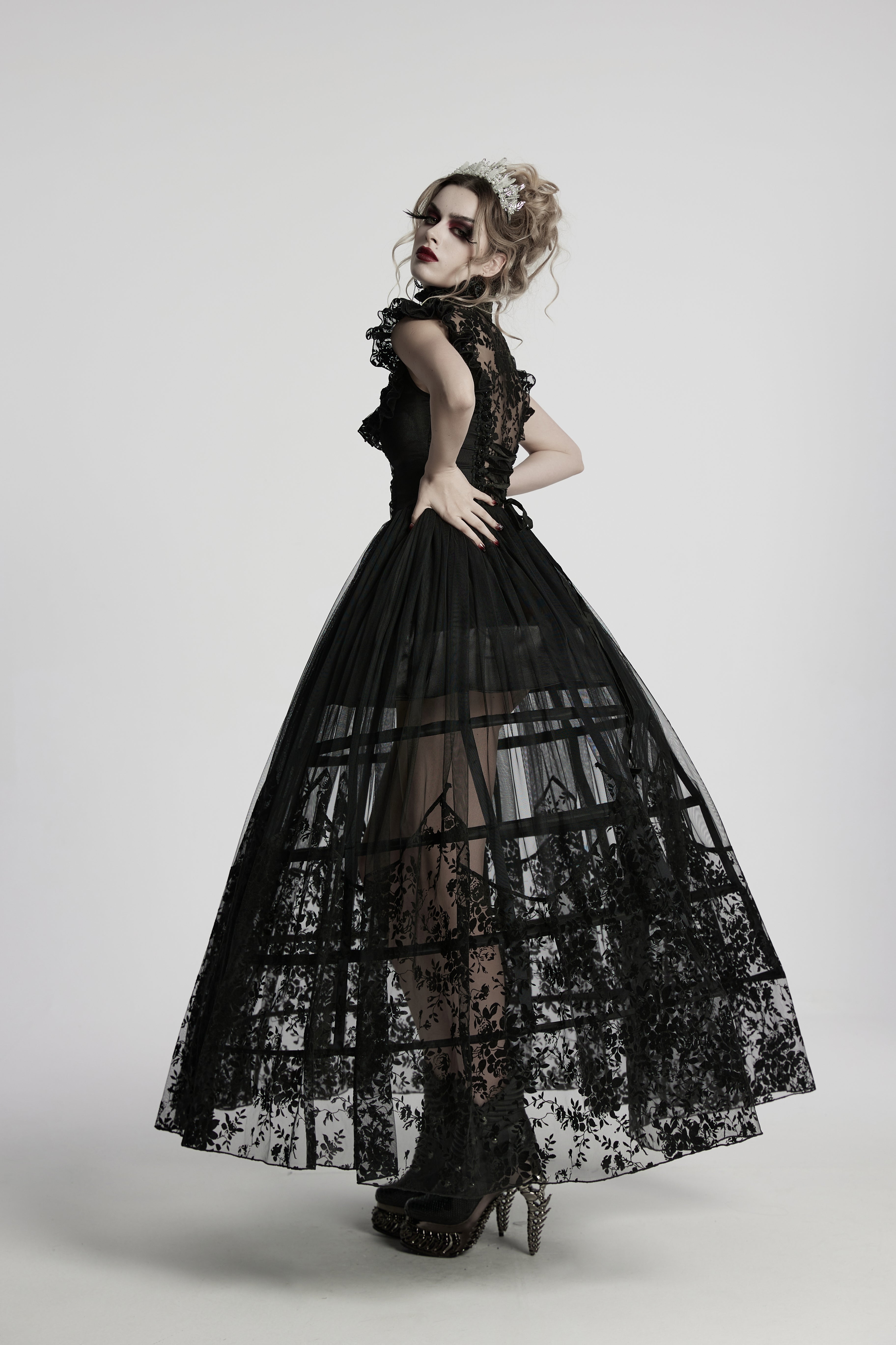 Punk Rave Seraphina Goth Flying Sleeve Dress