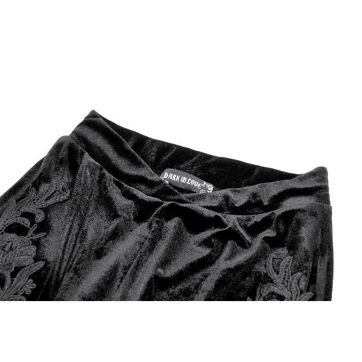 Dark in Love Erzebeth Velvet Lace Flare Trousers - Size UK 16 Left Only!