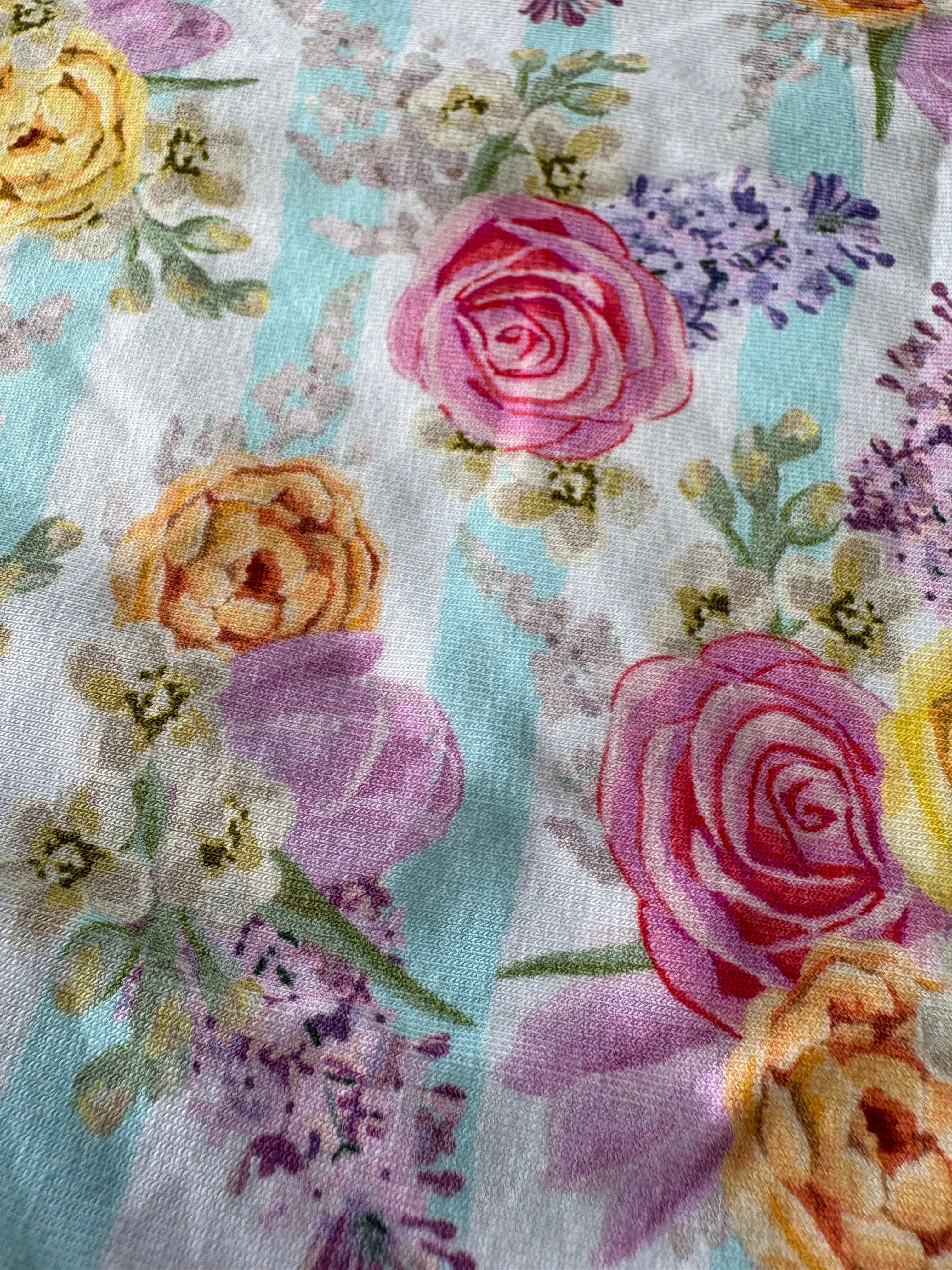 Puppy Jersey Vest - Floral Stripe