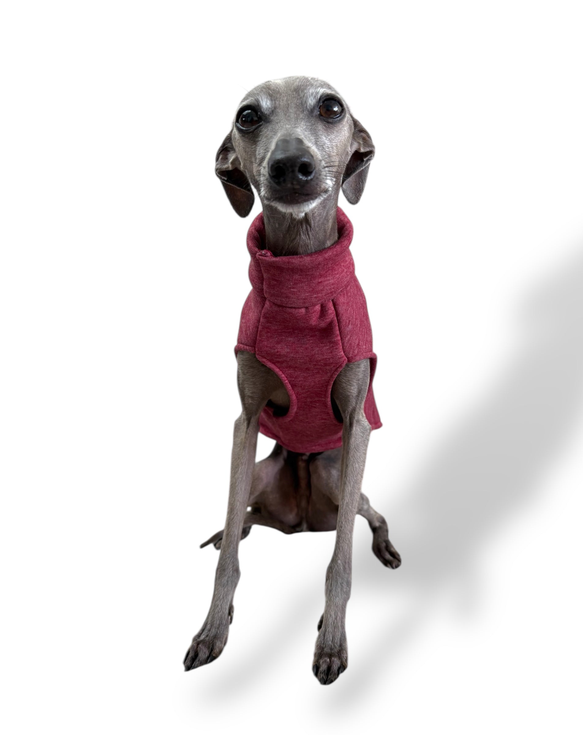 Fleece Lined Sweatshirt Vest - Burgundy