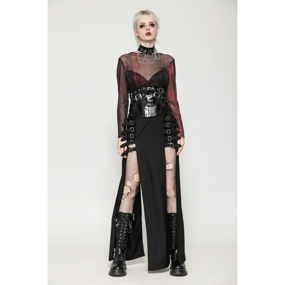 Dark in Lia Punk Love Patent Leather Waist Corset with Metal Accents - Size UK 18 Left Only!
